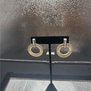 Elegant Gold and Silver Hoop Earrings